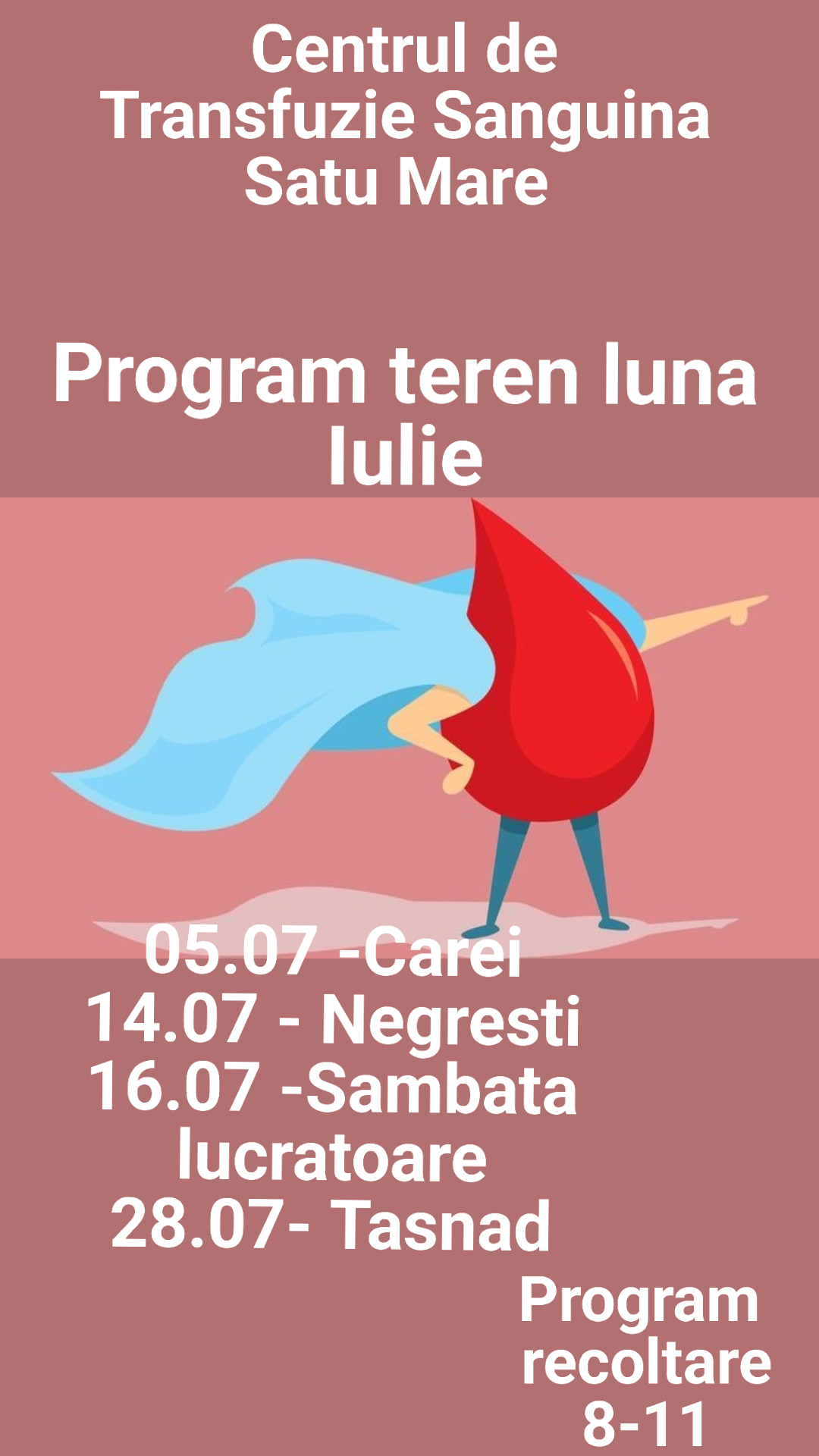 Noi acțiuni de donare de sânge la Tășnad, Carei și Negrești-Oaș