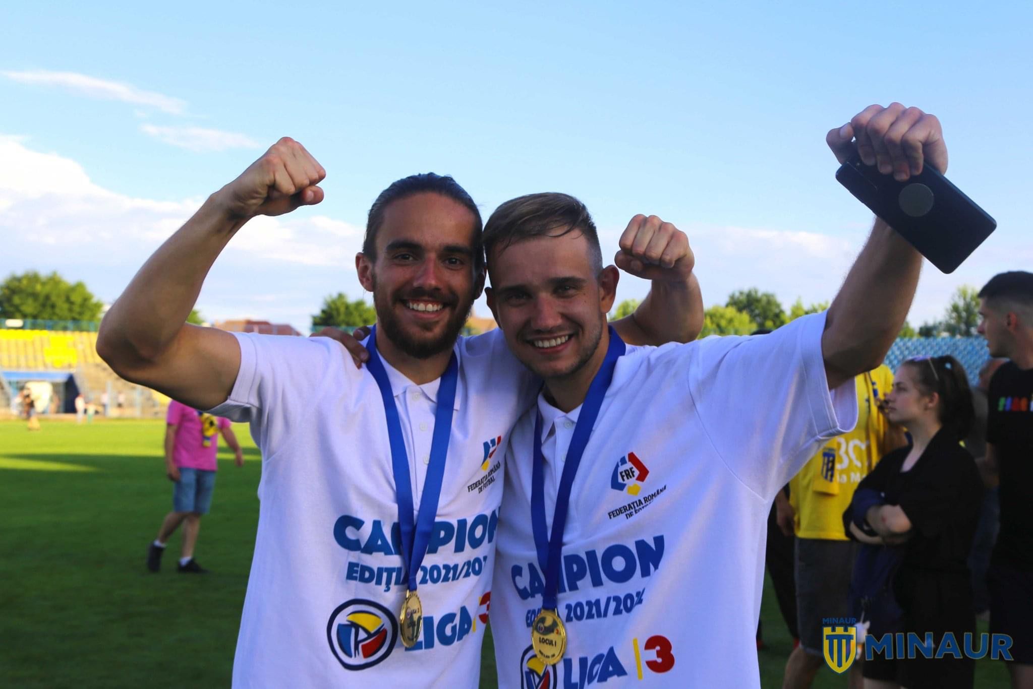 Sătmăreanul Mircea Donca e căpitanul Minaurului la promovarea în Liga 2!