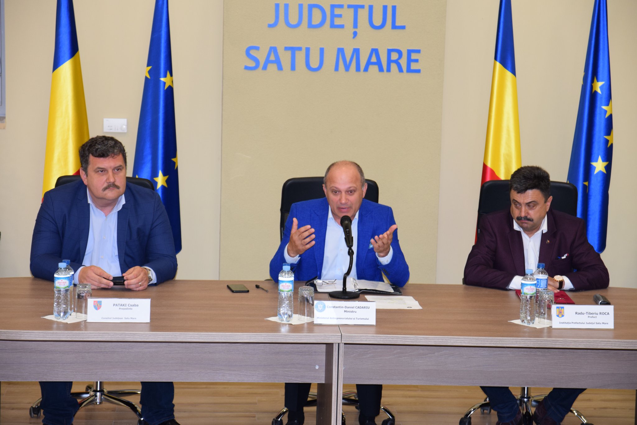 FOTOGALERIE. Ministrul Antreprenoriatului şi Turismului, Constantin Daniel Cadariu, s-a aflat azi la Satu Mare.