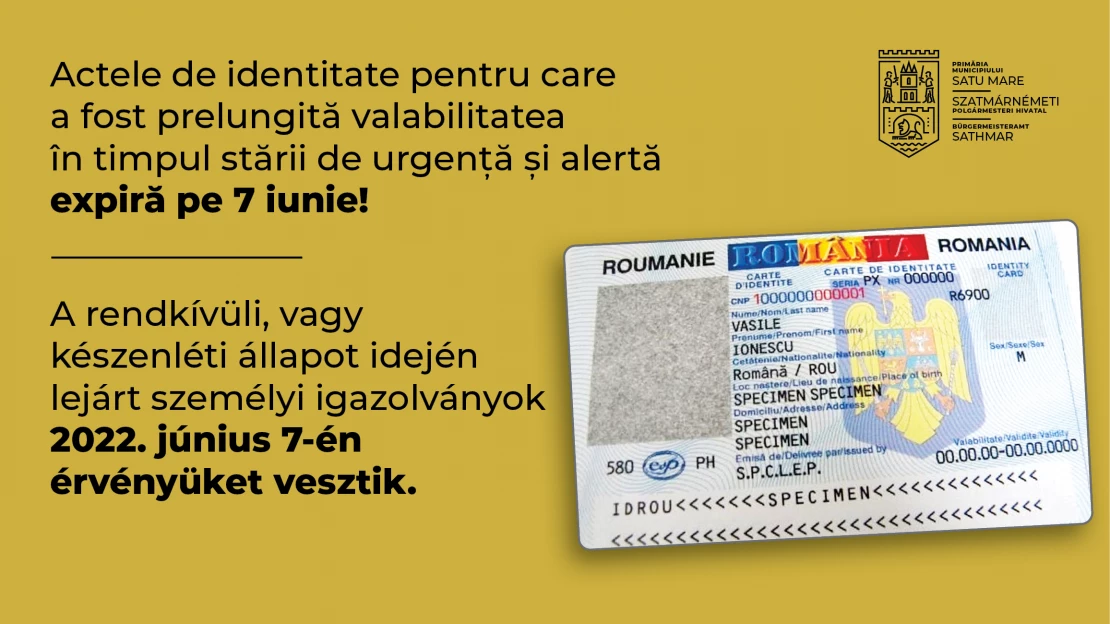 ATENȚIE!!! Actele care EXPIRĂ peste 7 zile!!!