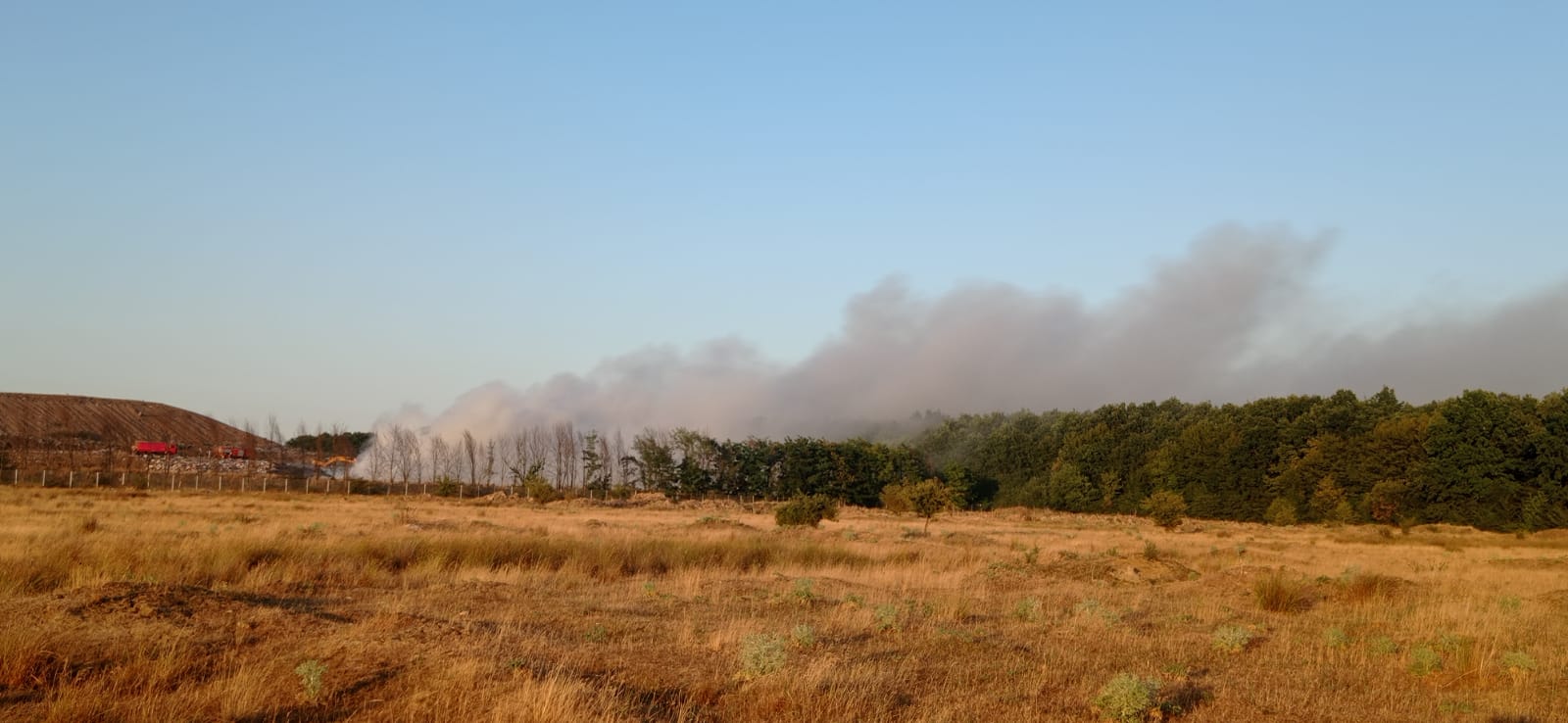 INCENDIU de proporții la Groapa Ecologica Doba!