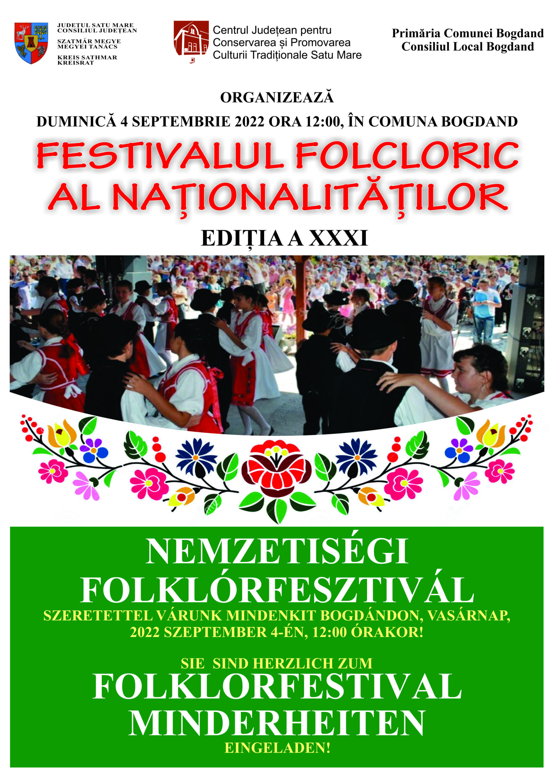Festivalul Folcloric al Naţionalităţilor de la Bogdand - ediția XXXI