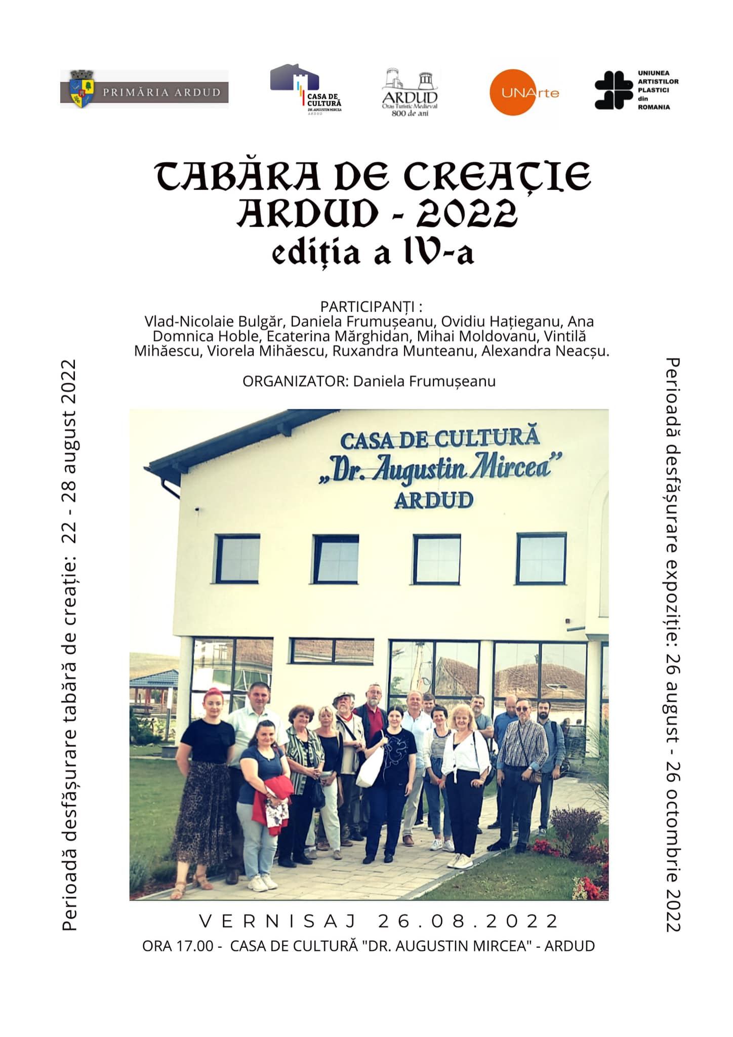 TABĂRA DE CREAȚIE - ARDUD 2022 - Ediția a IV-a