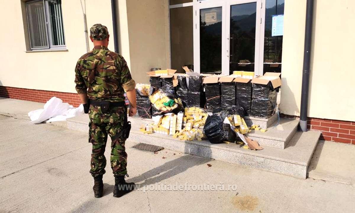 Țigări de contrabandă în valoare de 67.600 lei confiscate de polițiștii de frontieră maramureșeni