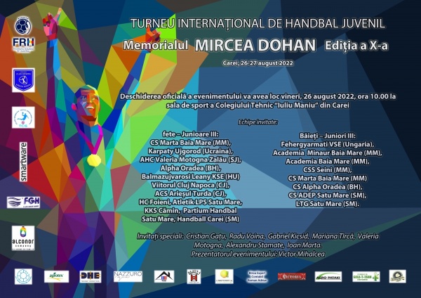 Memorialul “Mircea Dohan”, sprijinit de Federația Română de Handbal