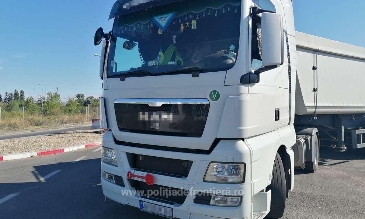 Cap tractor căutat de autoritățile belgiene, depistat în PTF Halmeu