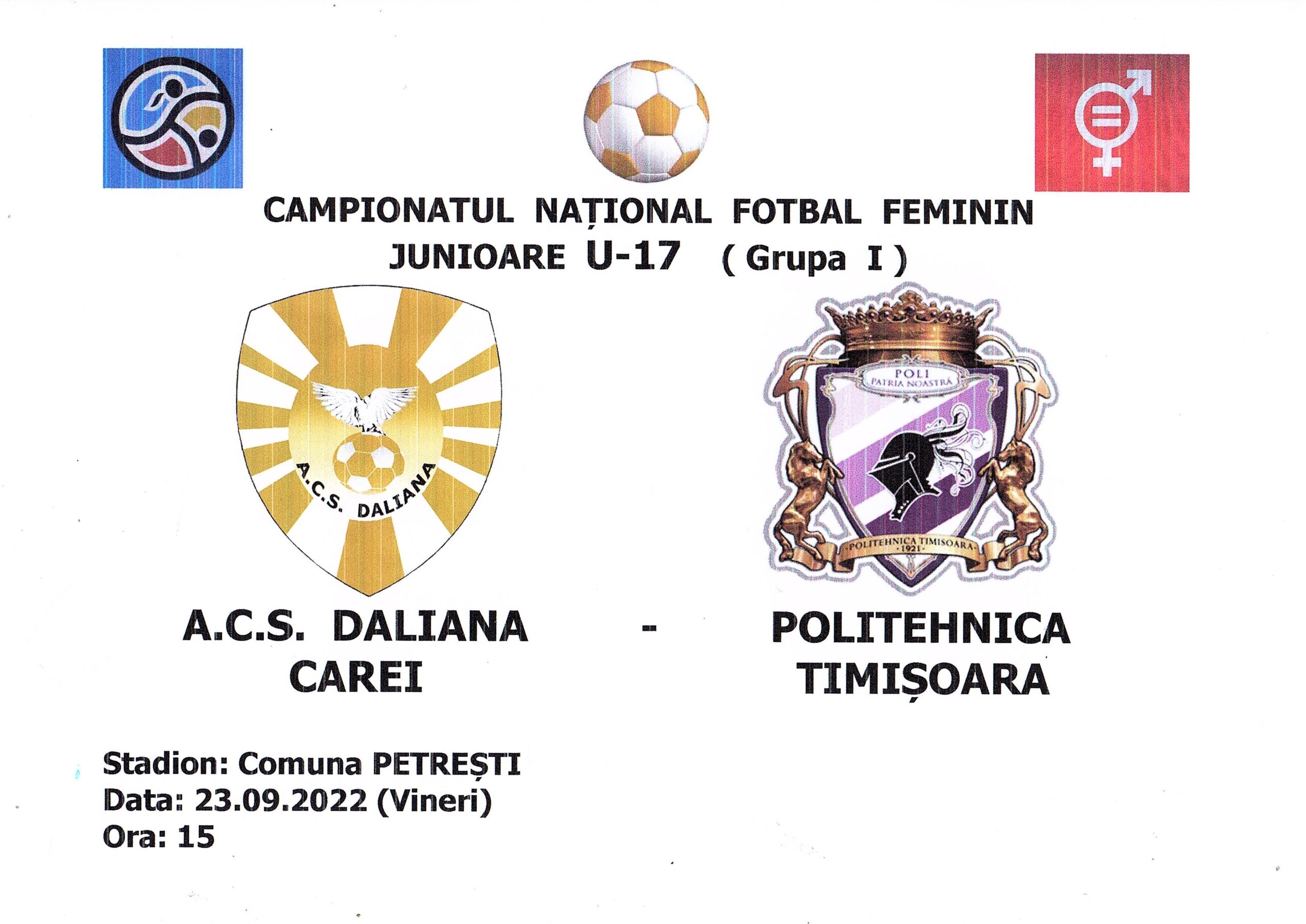 Daliana Carei, start în Campionatul Naţional U17