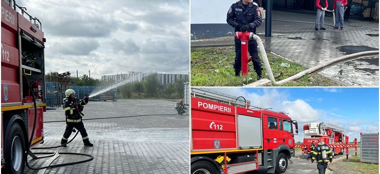 Incendiu la o fabrică  din Medieș (exercițiu)