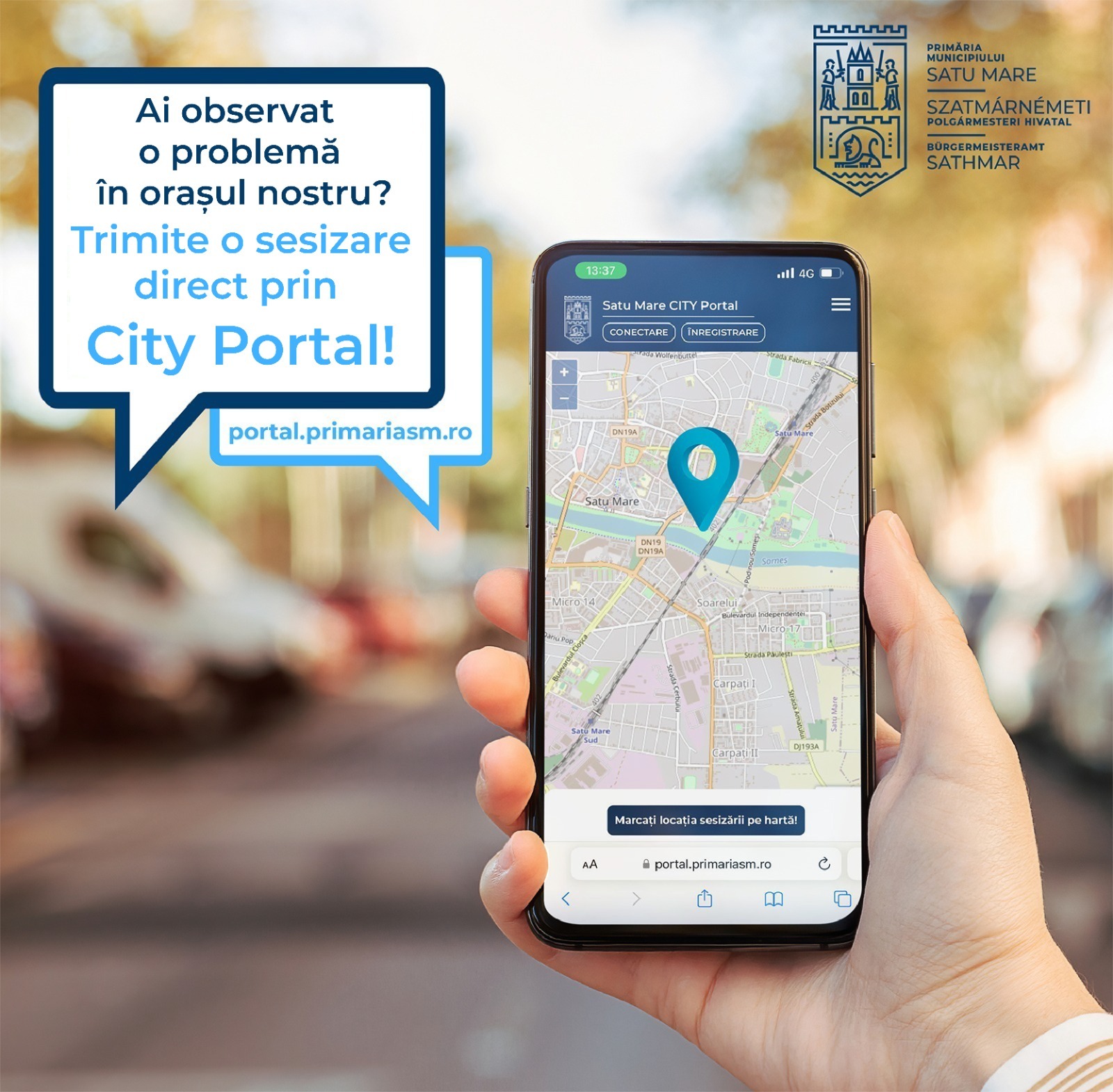 Portal pentru sesizări, la dispoziția  sătmărenilor