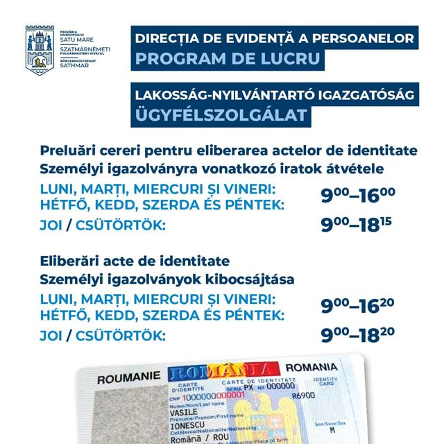 Cetățenii a căror acte de identitate expiră trebuie să se programeze pentru înnoire
