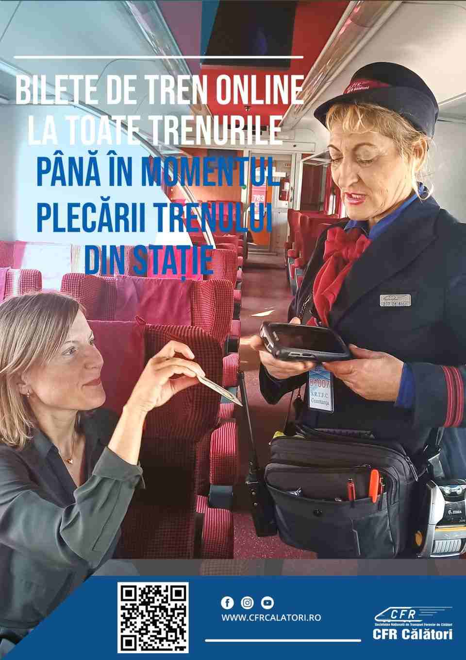 Biletele de tren pot fi cumpărate ONLINE:  CFR Călători a implementat sistemul xSell-mobil