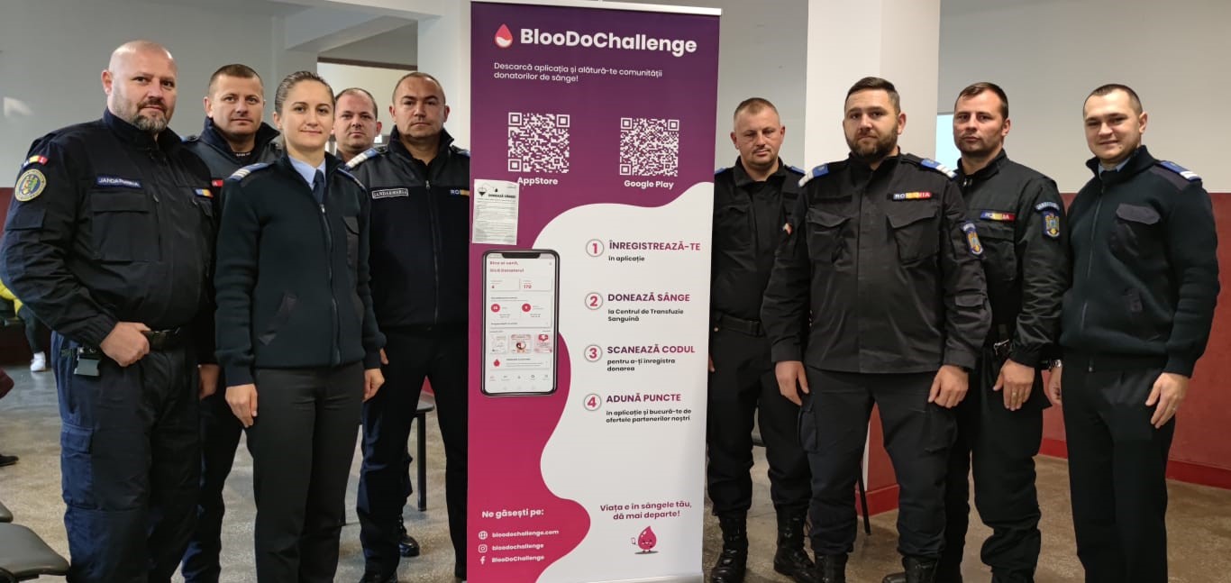 Jandarmii sătmăreni au donat sânge pentru persoanele aflate în nevoie
