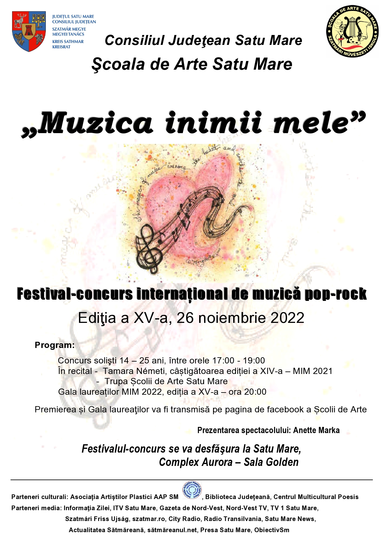 Zilele Şcolii de Arte Satu Mare încep miercuri