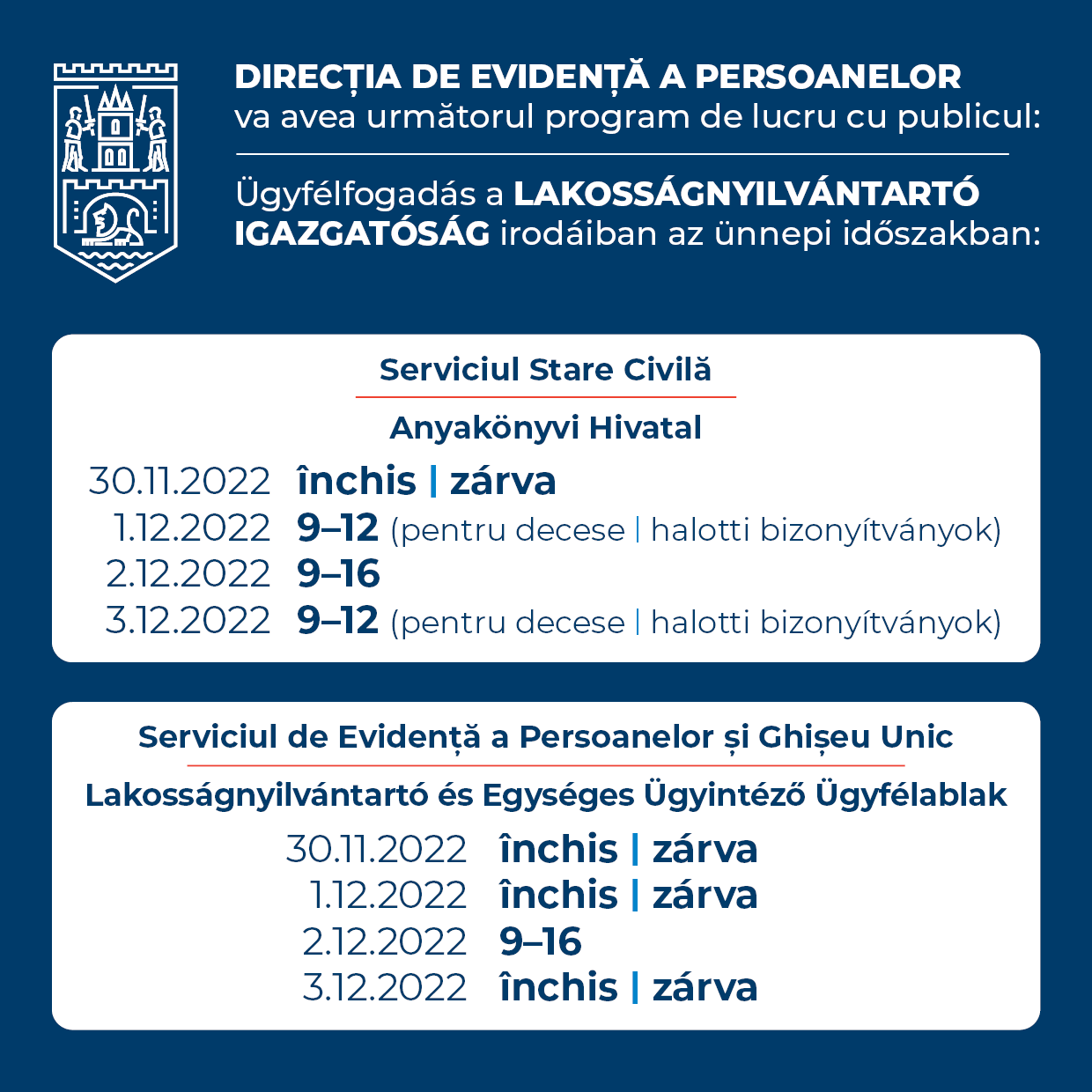 Program special la Primăria Municipiului Satu Mare