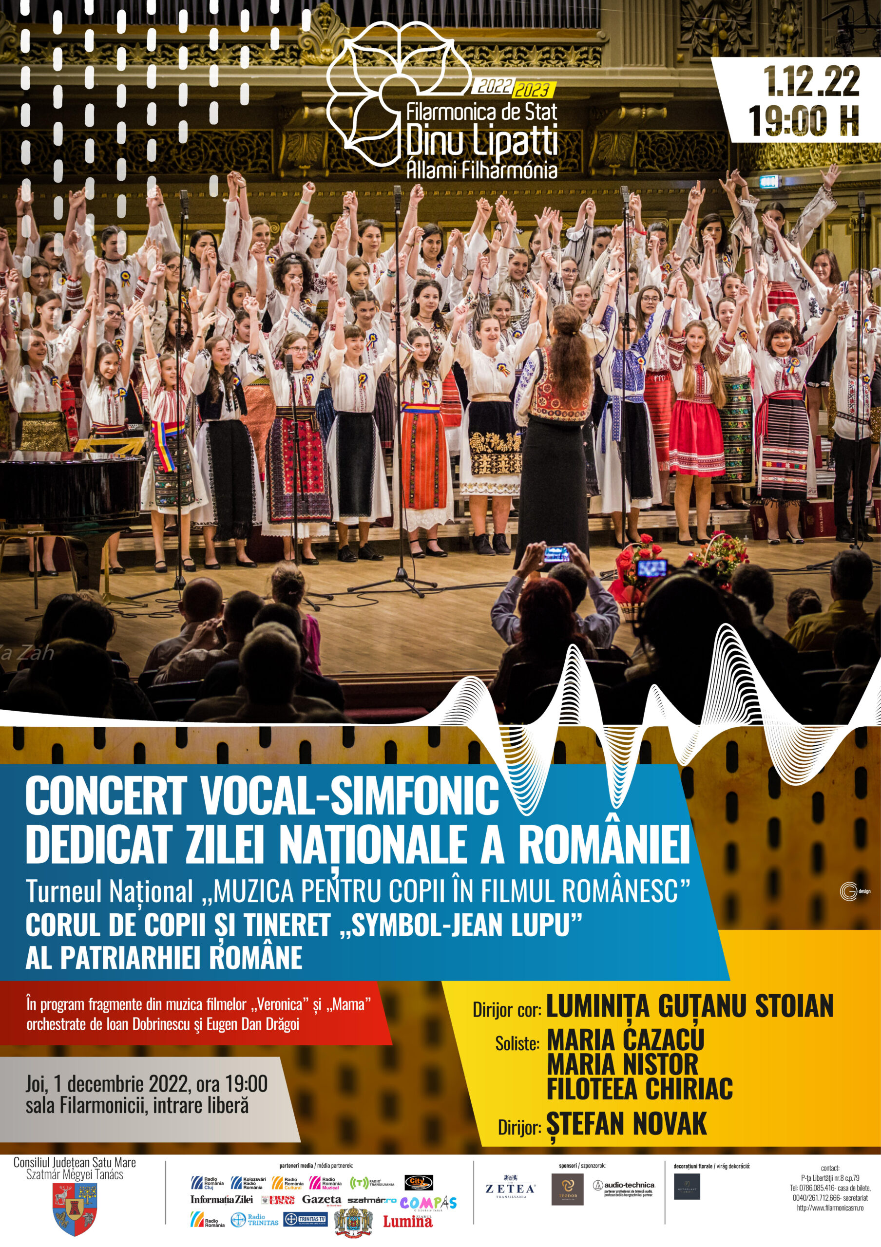 Concert Vocal-Simfonic dedicat Zilei Naționale a României, la Filarmonică