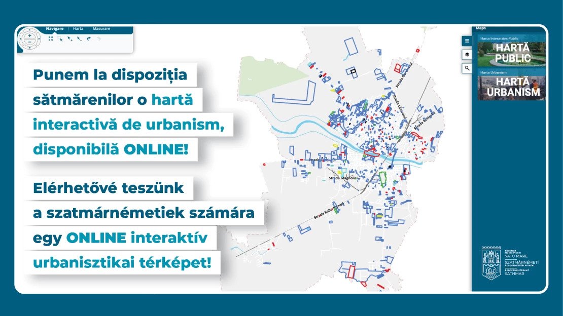 Harta interactivă de urbanism, disponibilă online în Sătmar