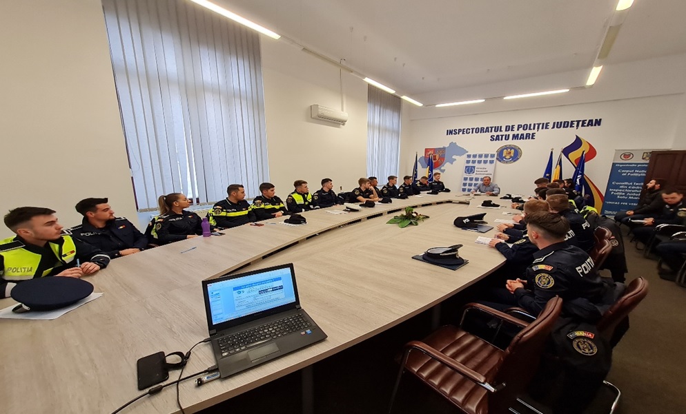 Activități de instruire anticorupție cu personalul nou încadrat în cadrul Inspectoratului de Poliție Județean Satu Mare