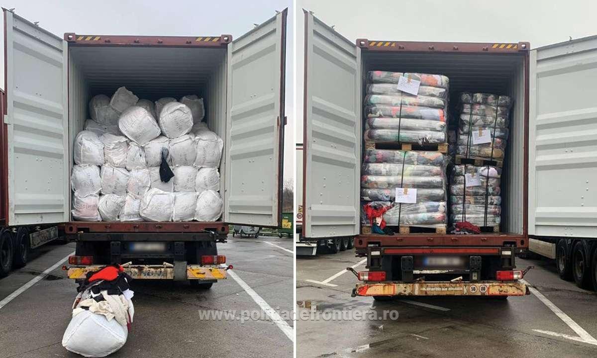 Peste 33 de tone produse second hand, oprite la intrarea în ţară