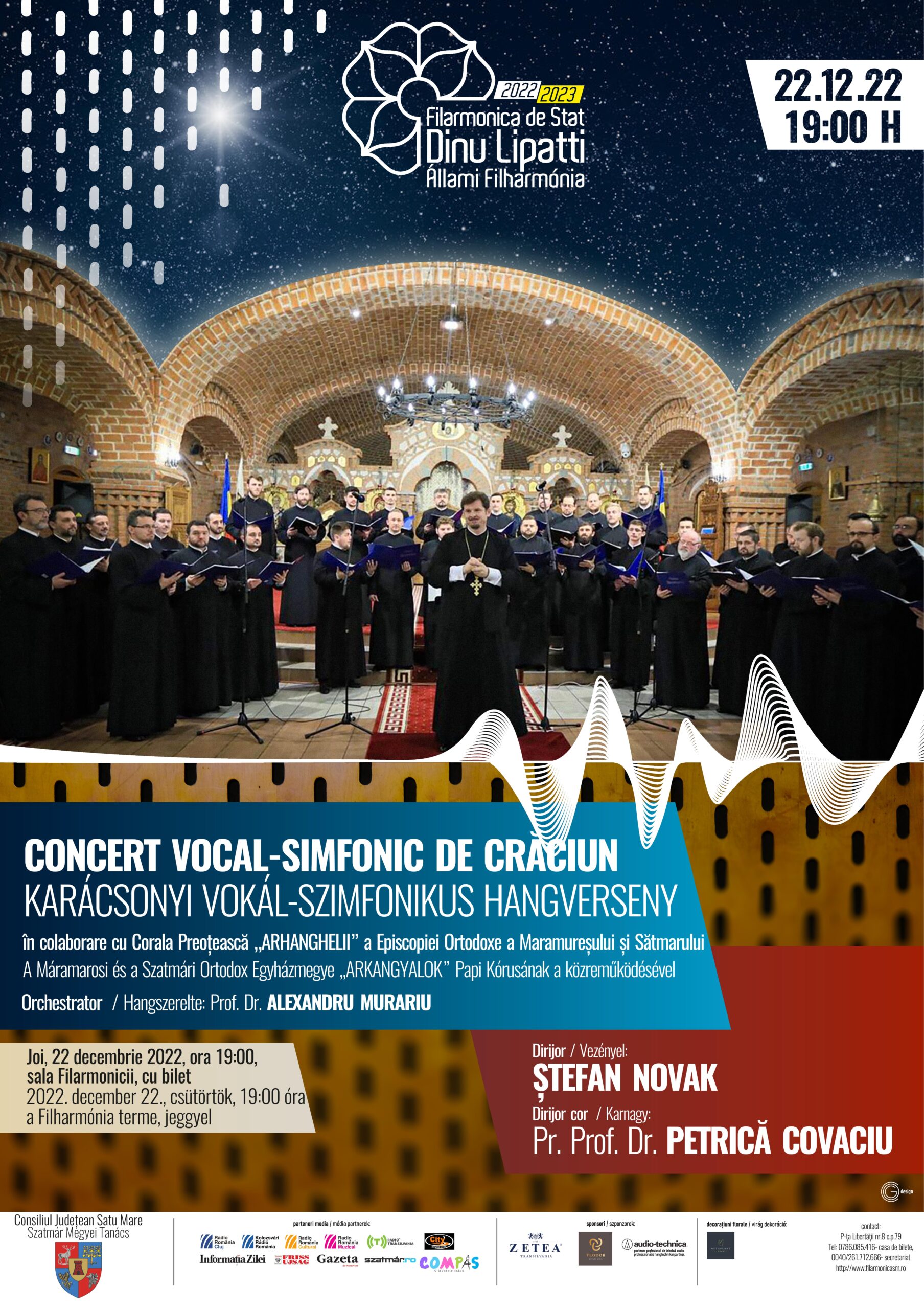 Concert vocal-simfonic de Crăciun, la Filarmonică