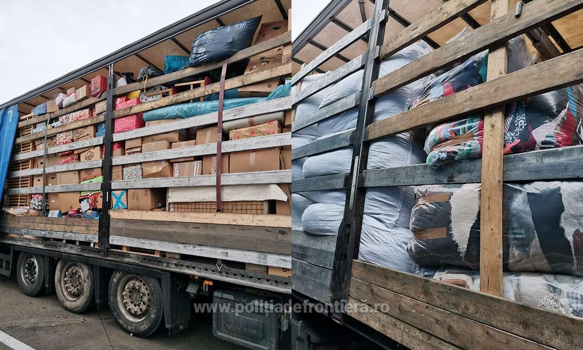 Aproximativ 22 tone produse second hand, oprite la intrarea în țară