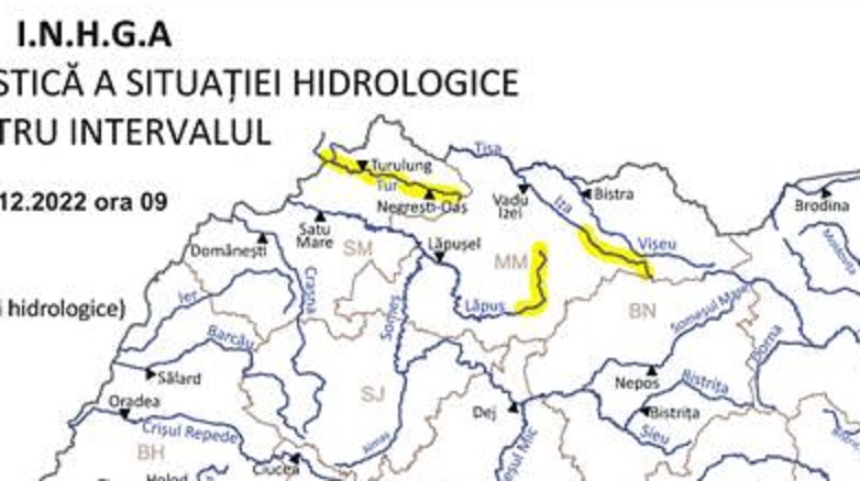 Cod galben de inundații în Țara Oașului