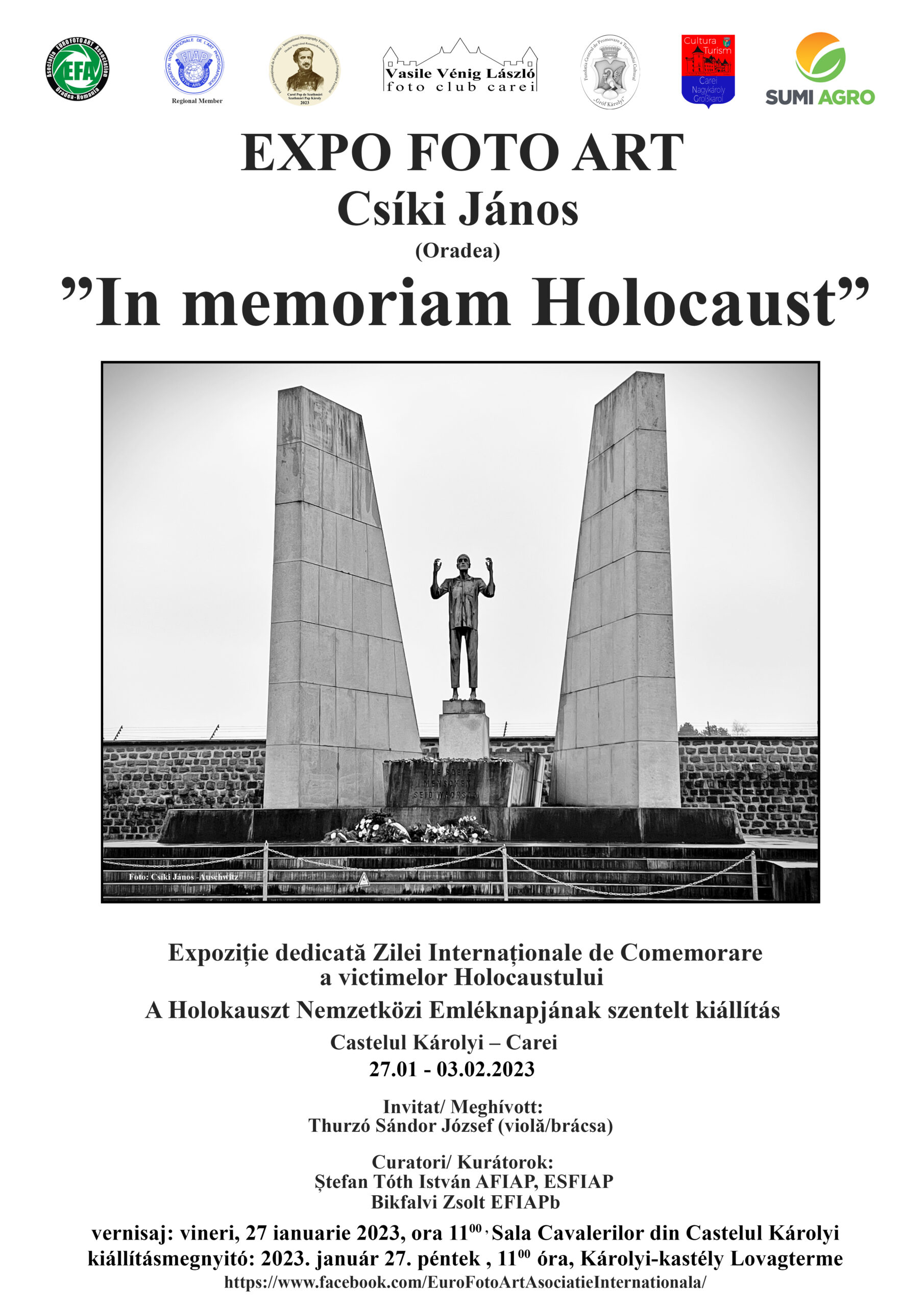 ”IN MEMORIAM HOLOCAUST”, la Carei