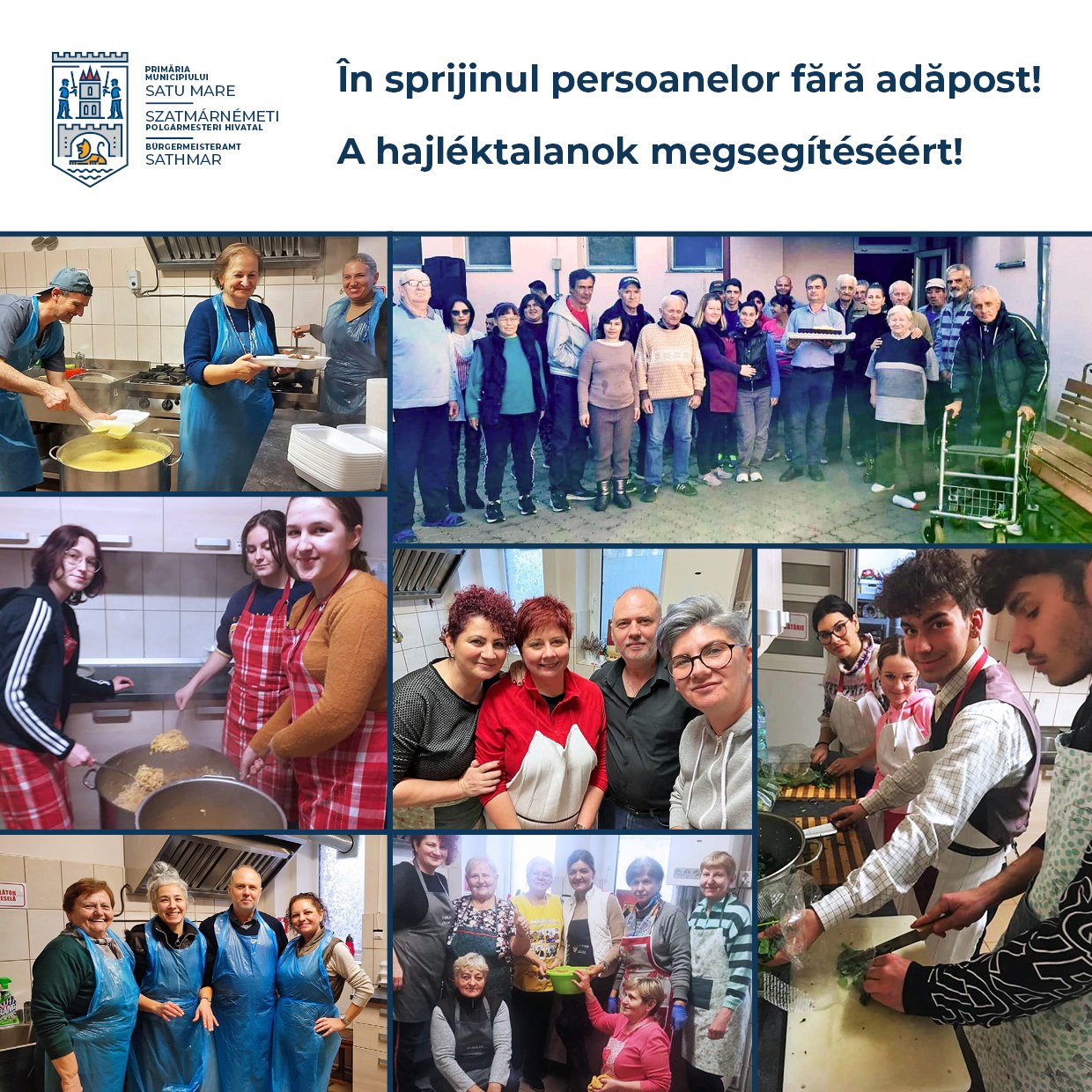 Cu sprijinul voluntarilor, cei 65 de beneficiari ai Adăpostului de Noapte primesc ,,O masă caldă”