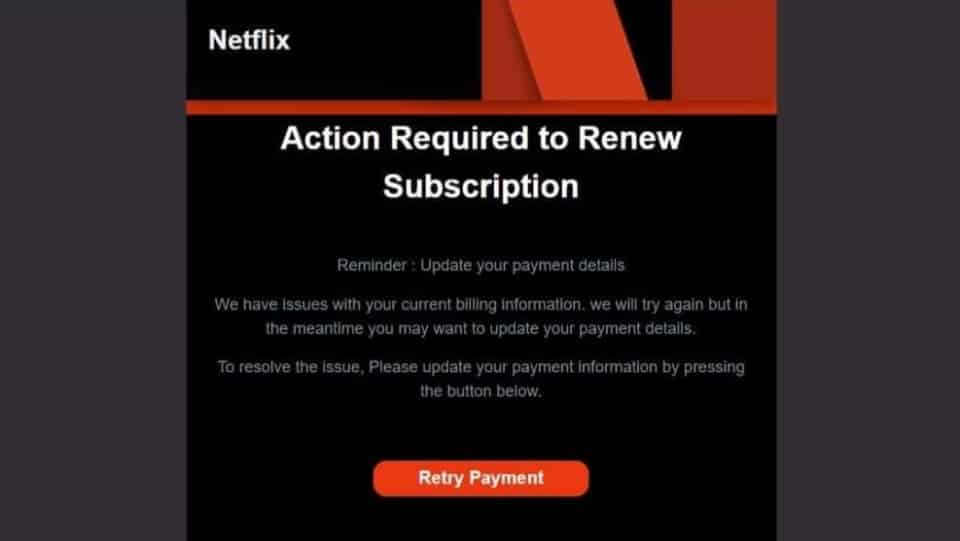 Atenție ... tentativă de fraudă printre utilizatorii Netflix