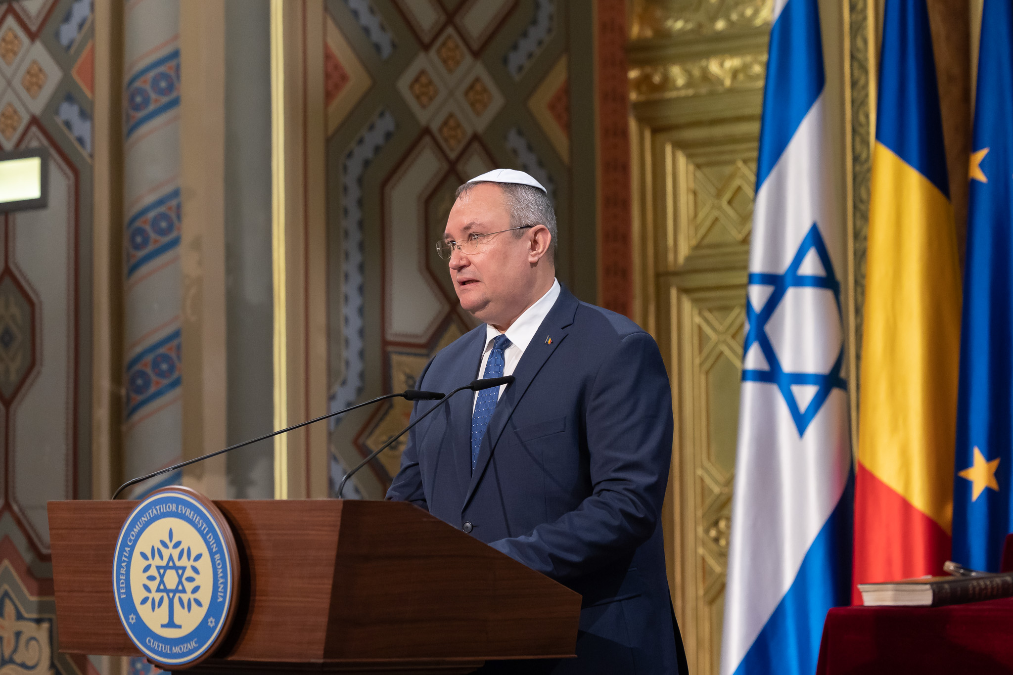 Participarea premierului Nicolae-Ionel Ciucă la ceremonia dedicată Zilei Internaționale de Comemorare a Holocaustului și memoriei victimelor Pogromului Legionar din București