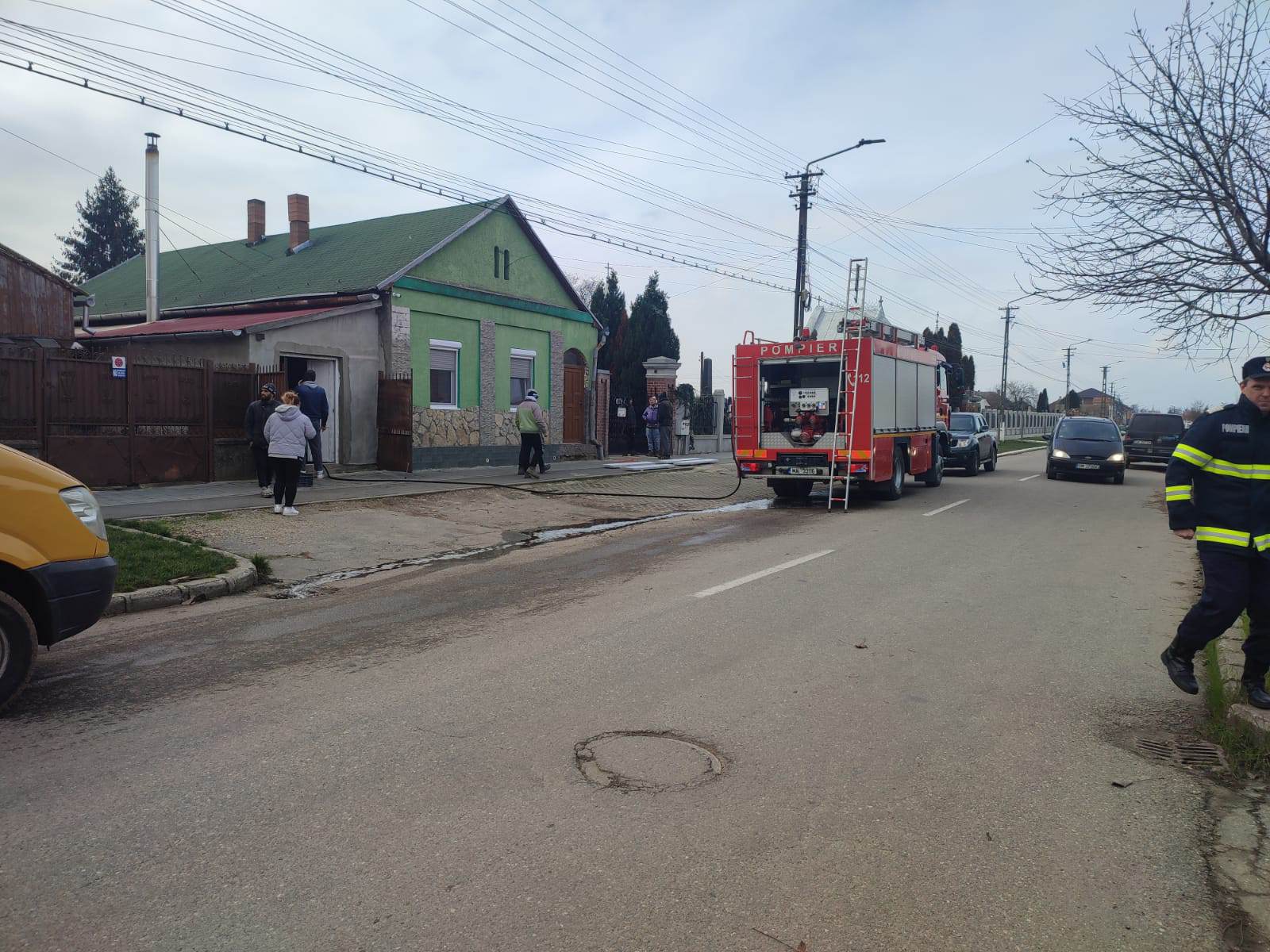 Incendiu la o casă de locuit din județ