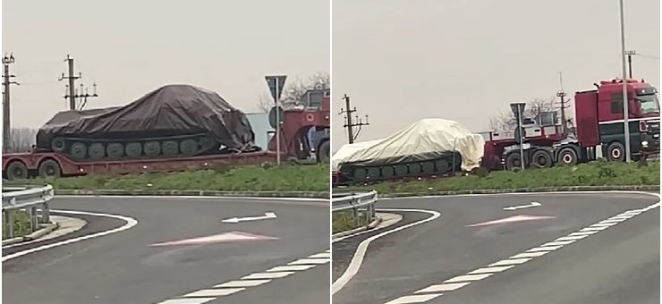 Județul Satu Mare, tranversat de un convoi de tancuri