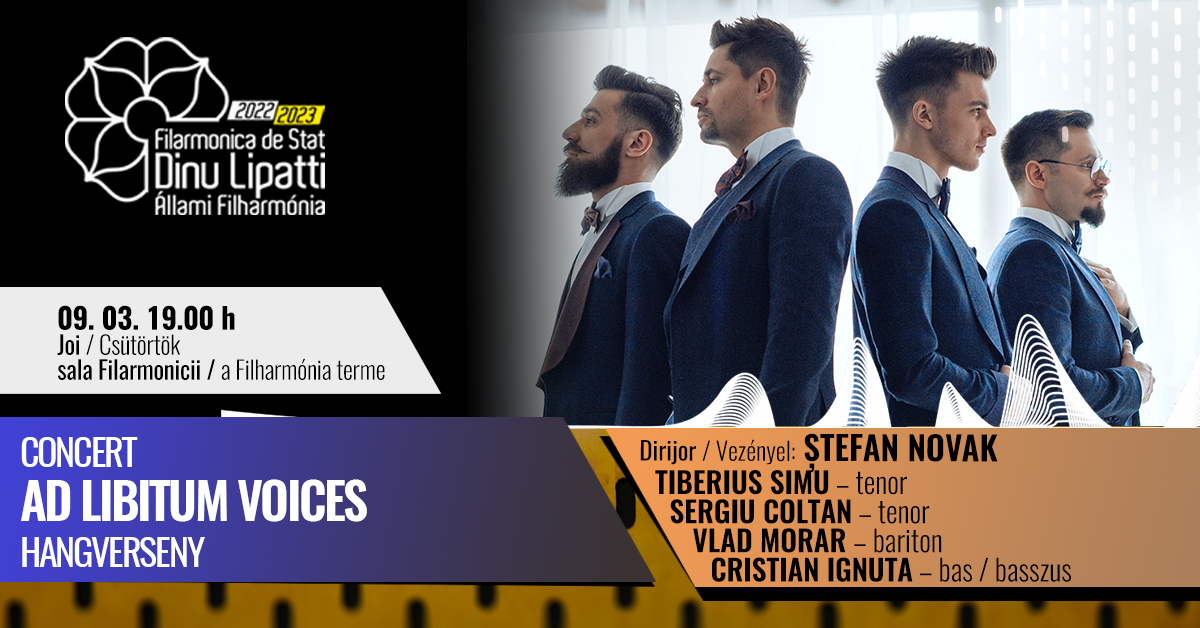 CONCERTE: 1 martie - Primăvară simfonică | 9 martie - Concert Ad Libitum Voices