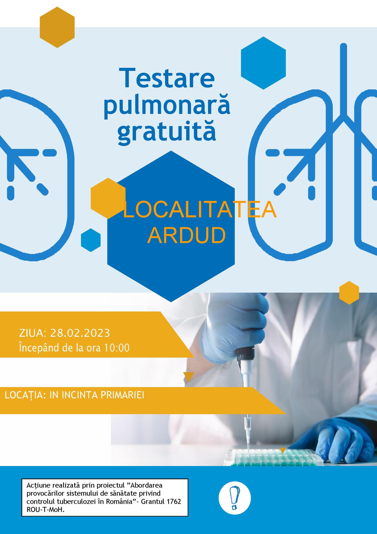 Testări pulmonare gratuite la sediul Primăriei Ardud