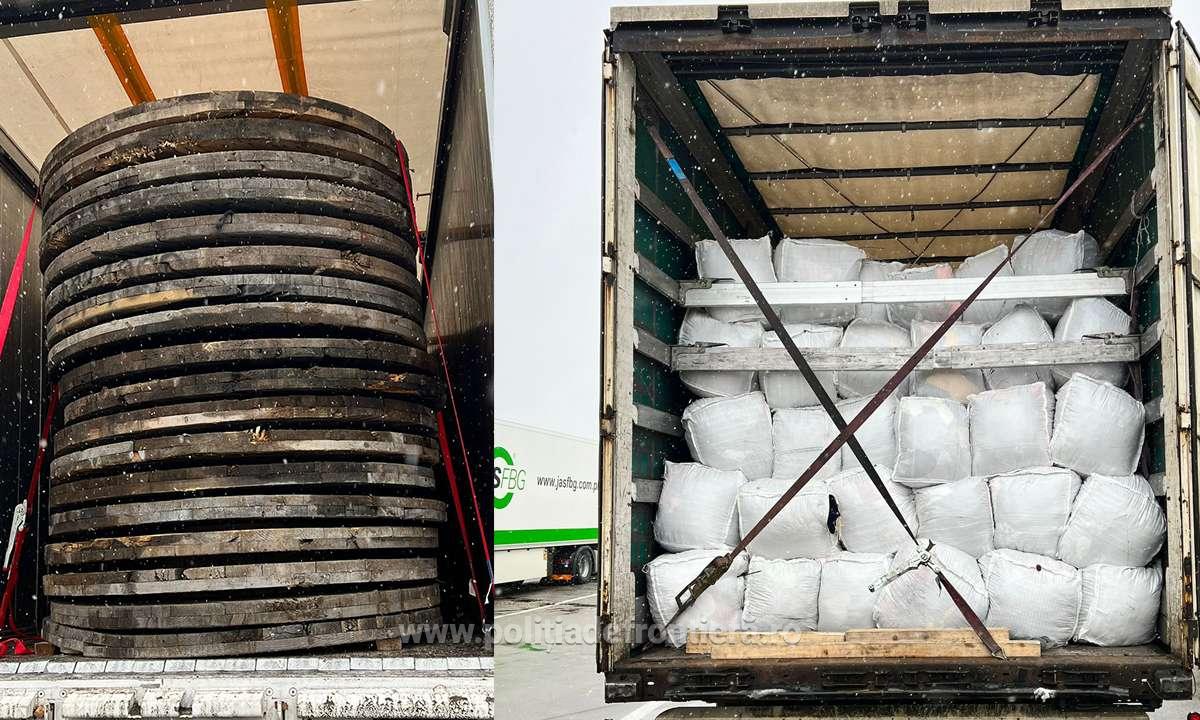 Peste 35 tone deșeuri oprite la intrarea în țară