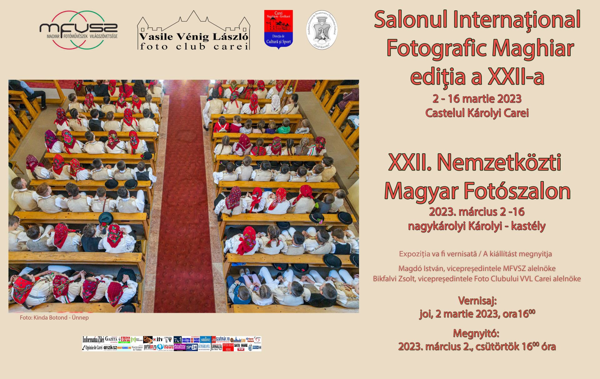 Vernisajul expoziției AMFM / MFVSZ la castelul din Carei