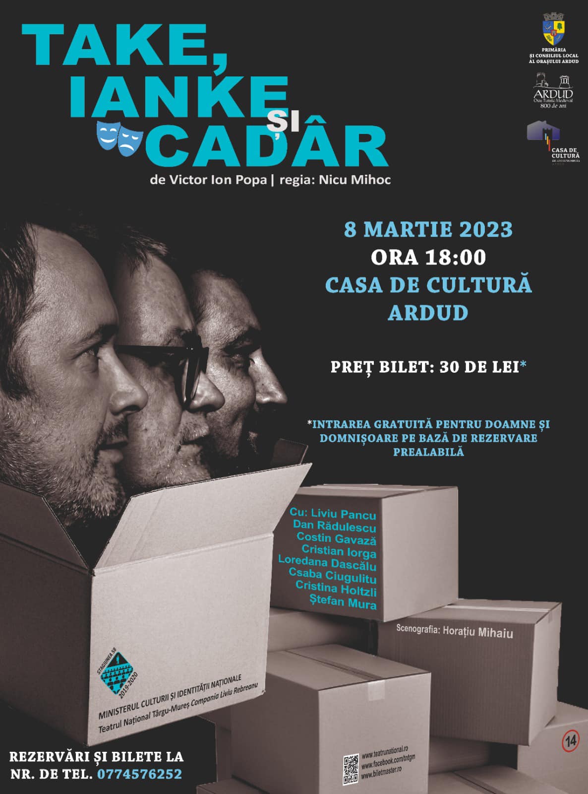 SPECTACOL CADOU  pentru  DOAMNE la Ardud. TAKE, IANKE ȘI CADÂR