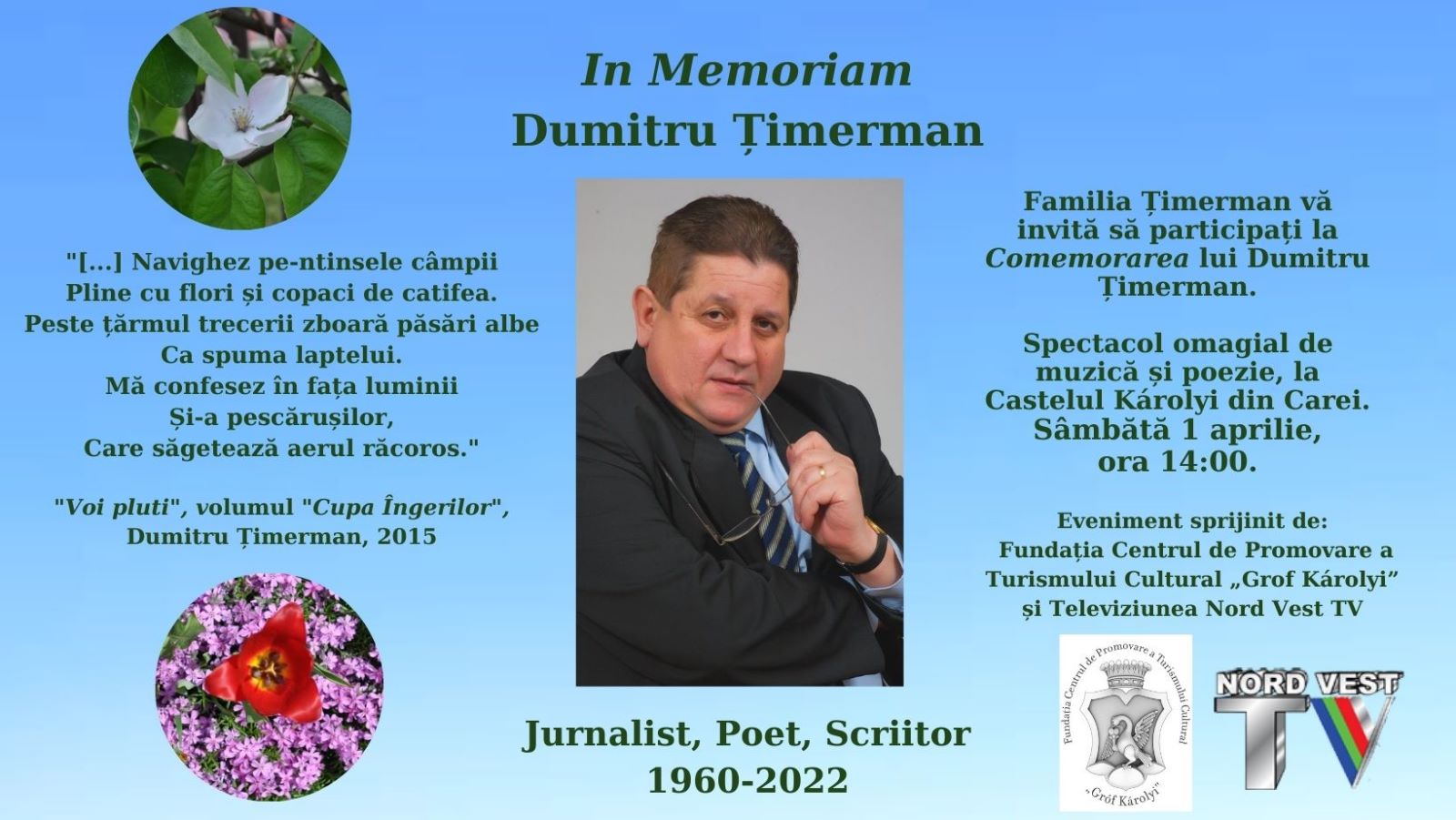 Comemorarea jurnalistului, poetului și scriitorului Dumitru Țimerman