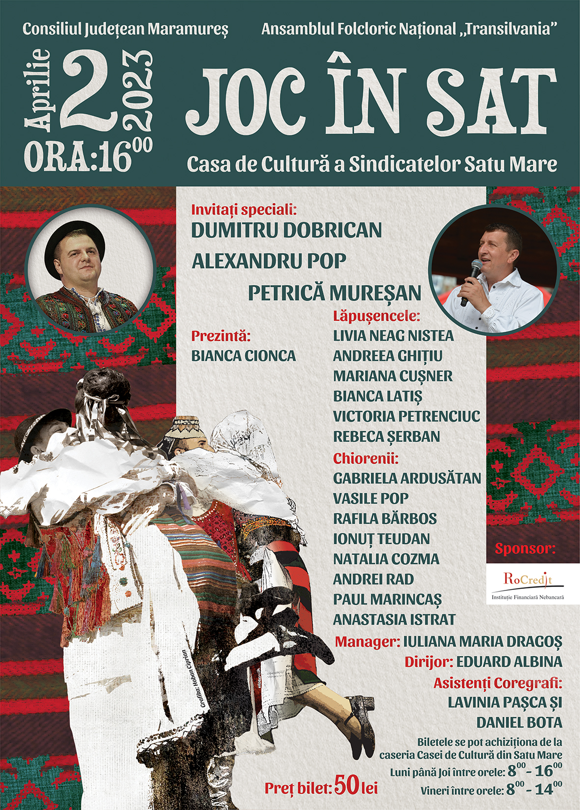 Ansamblul Folcloric Național „Transilvania” la Casa de Cultură a Sindicatelor  în spectacolul "Joc în Sat"