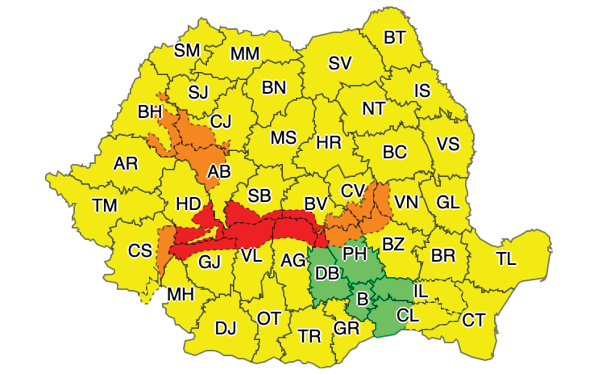 Se prelungește codul galben de vânt puternic, în județul Satu Mare