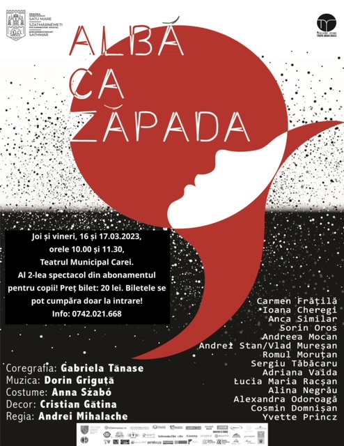 Spectacolul Albă ca Zăpada la Teatrul Municipal Carei