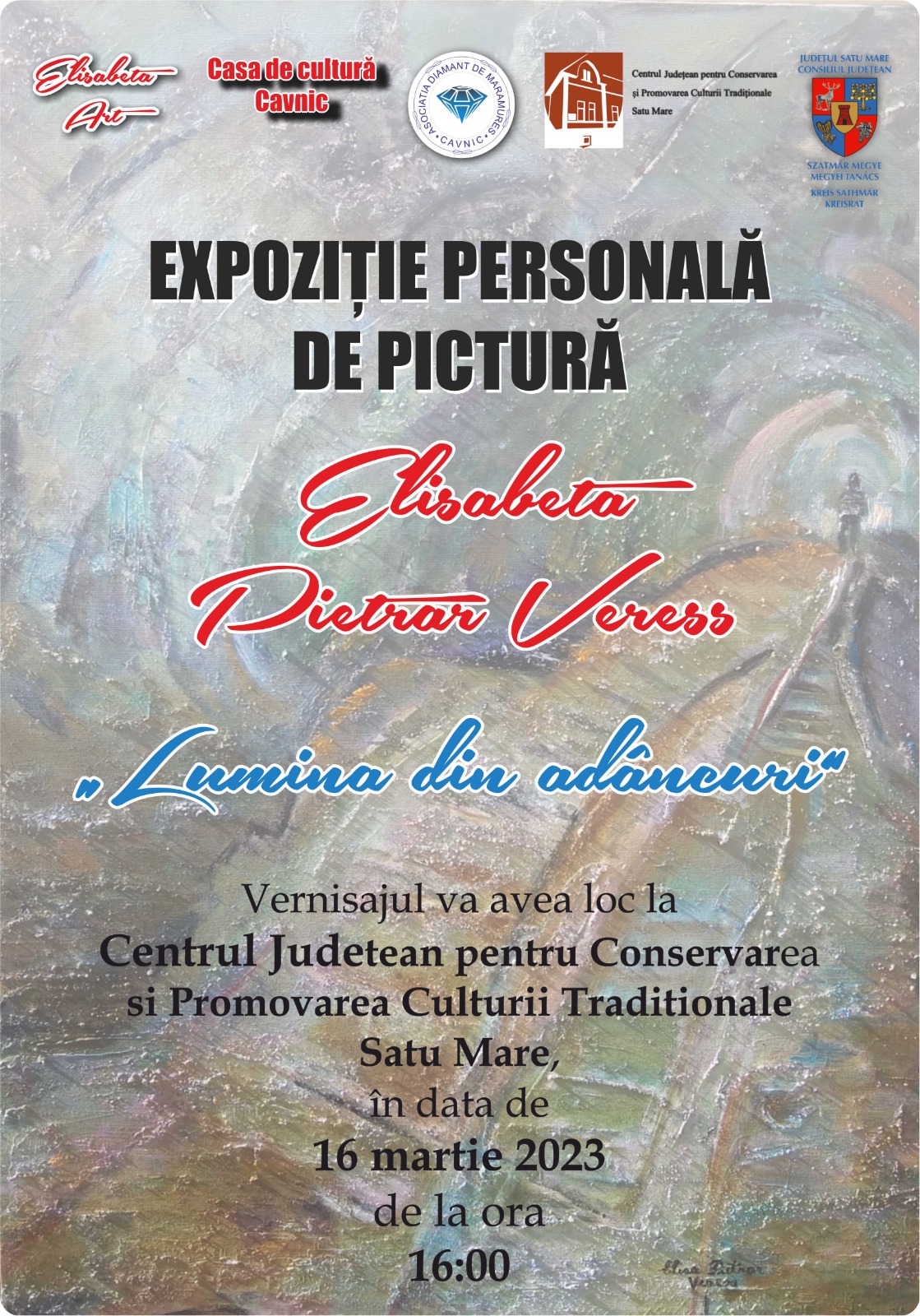 Expoziție personală de pictură la Centrul Județean pentru Conservarea și Promovarea Culturii Tradiționale din Satu Mare