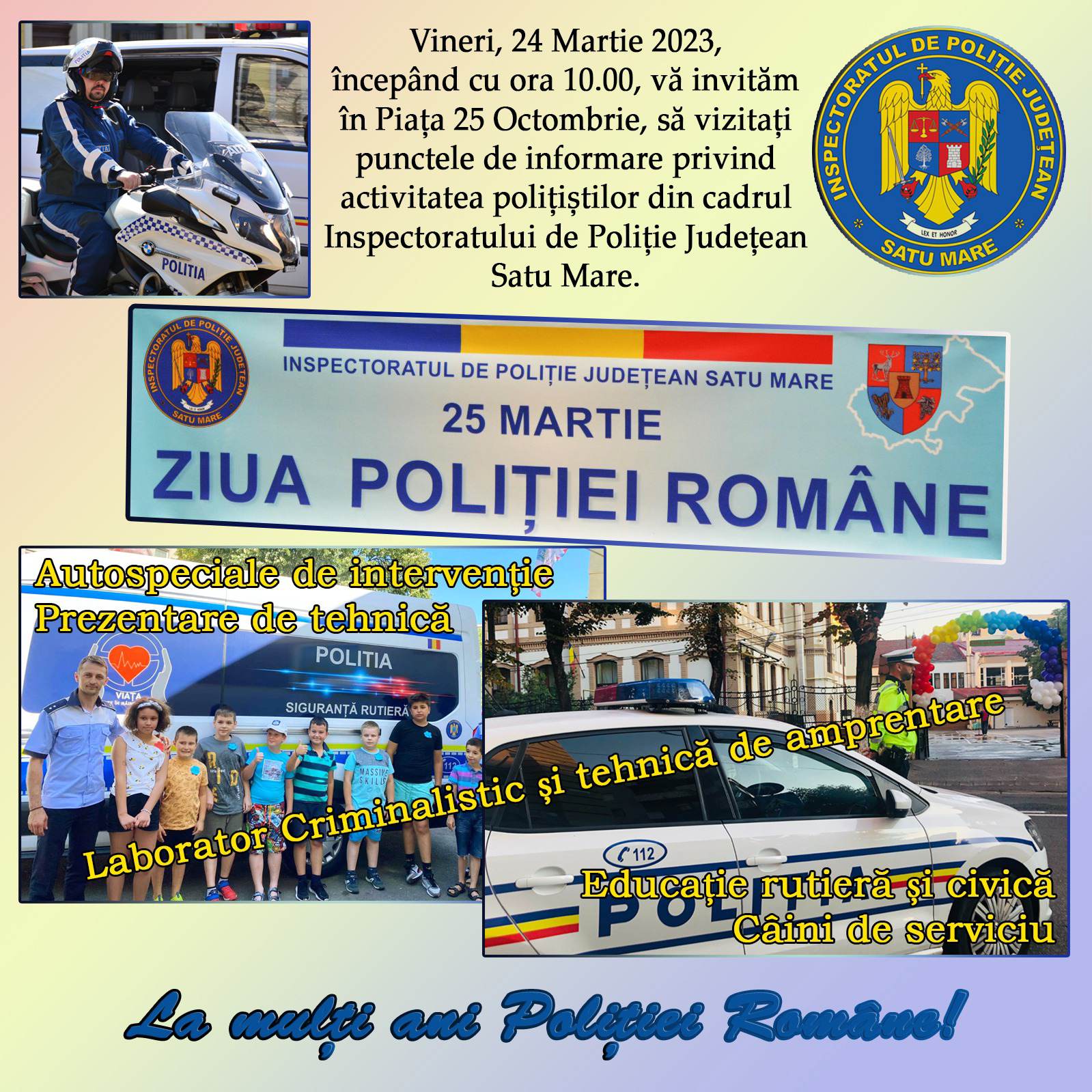 Ziua Poliției Române, sărbătorită, vineri, la Satu Mare
