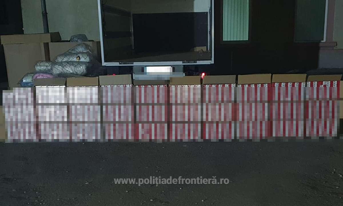 FOTOGALERIE. CAPTURĂ IMPRESIONANTĂ  de țigări de  CONTRABANDĂ la Satu Mare