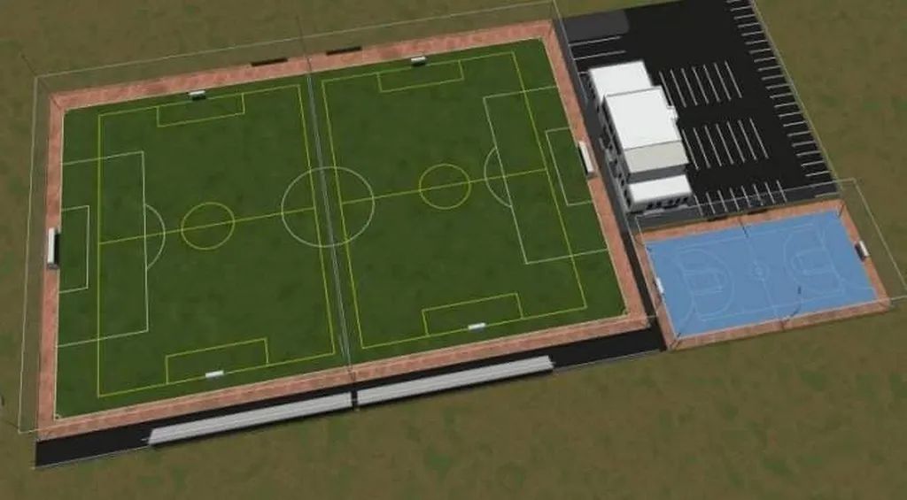 Bază sportivă cu teren sintetic  și tribună la Carei