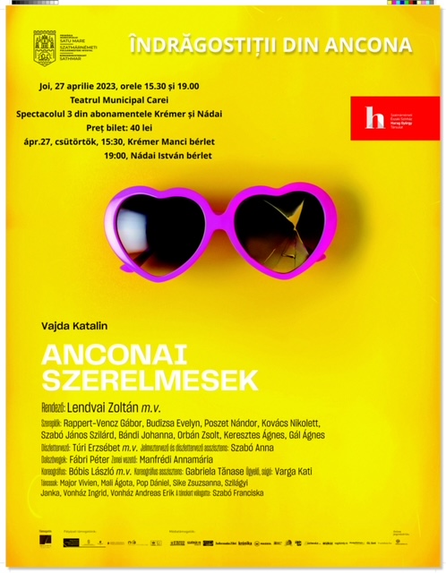 „Îndrăgostiții din Ancona” - teatru în limba maghiară la Teatrul Municipal Carei