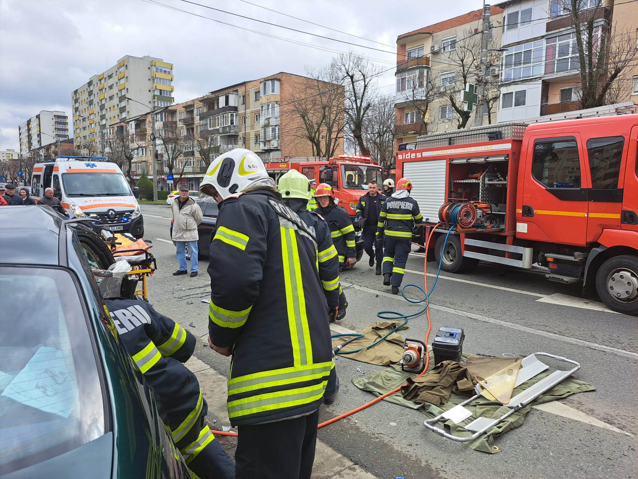 Accidente rutiere cercetate de către polițiștii sătmăreni