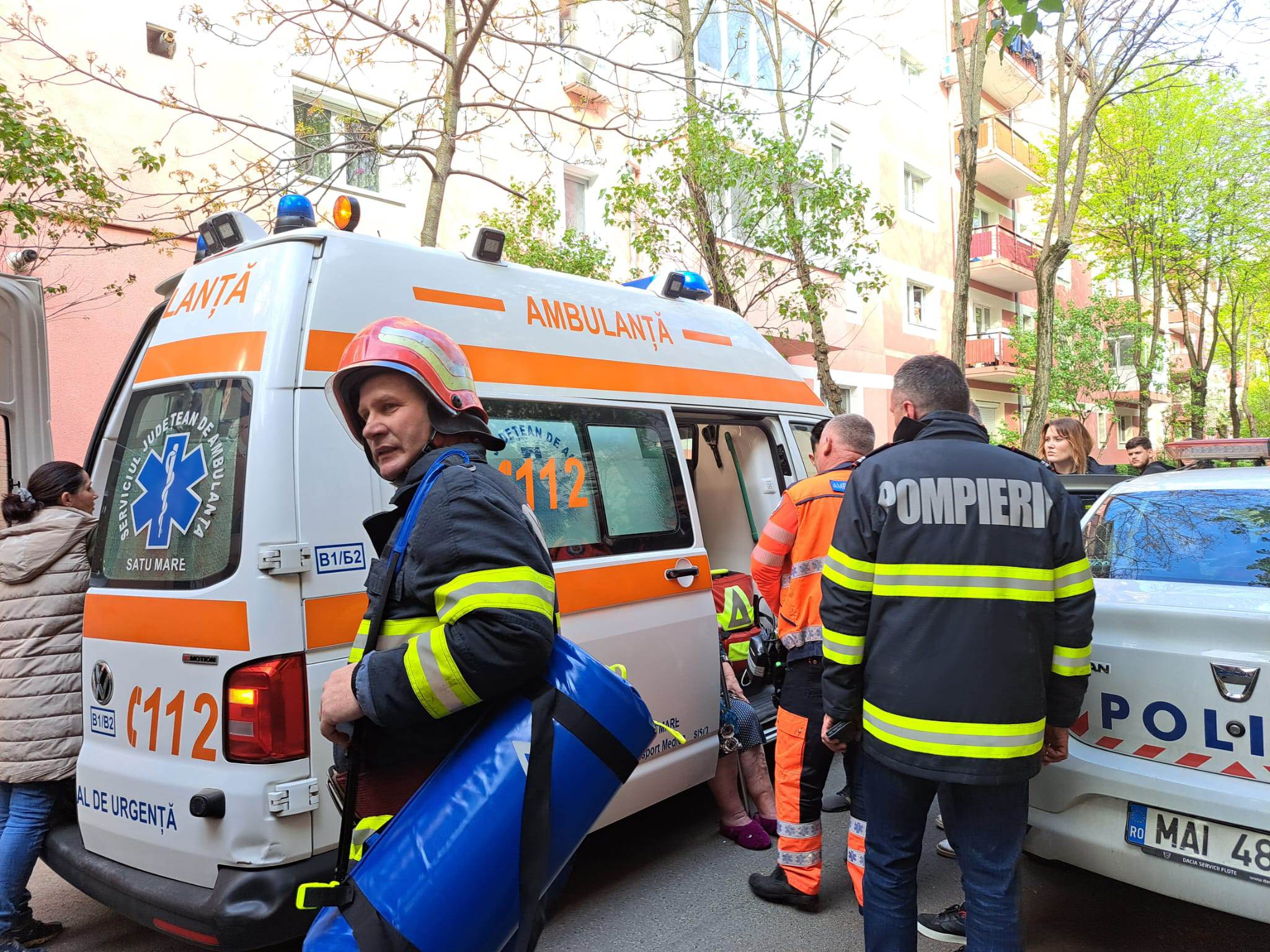 Apartament distrus de un incendiu la Satu Mare