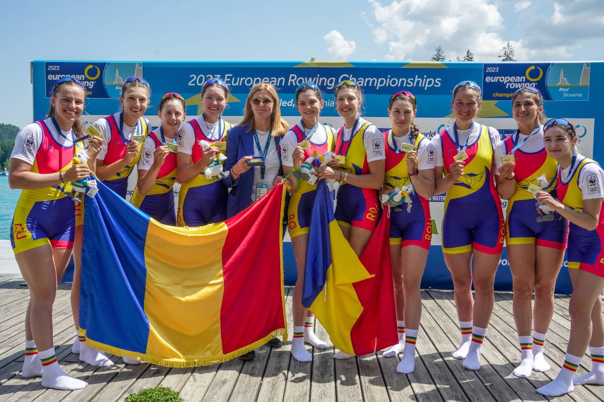 5 medalii de aur, una de argint și 3 recorduri pentru România la Campionatele Europene de Canotaj 2023