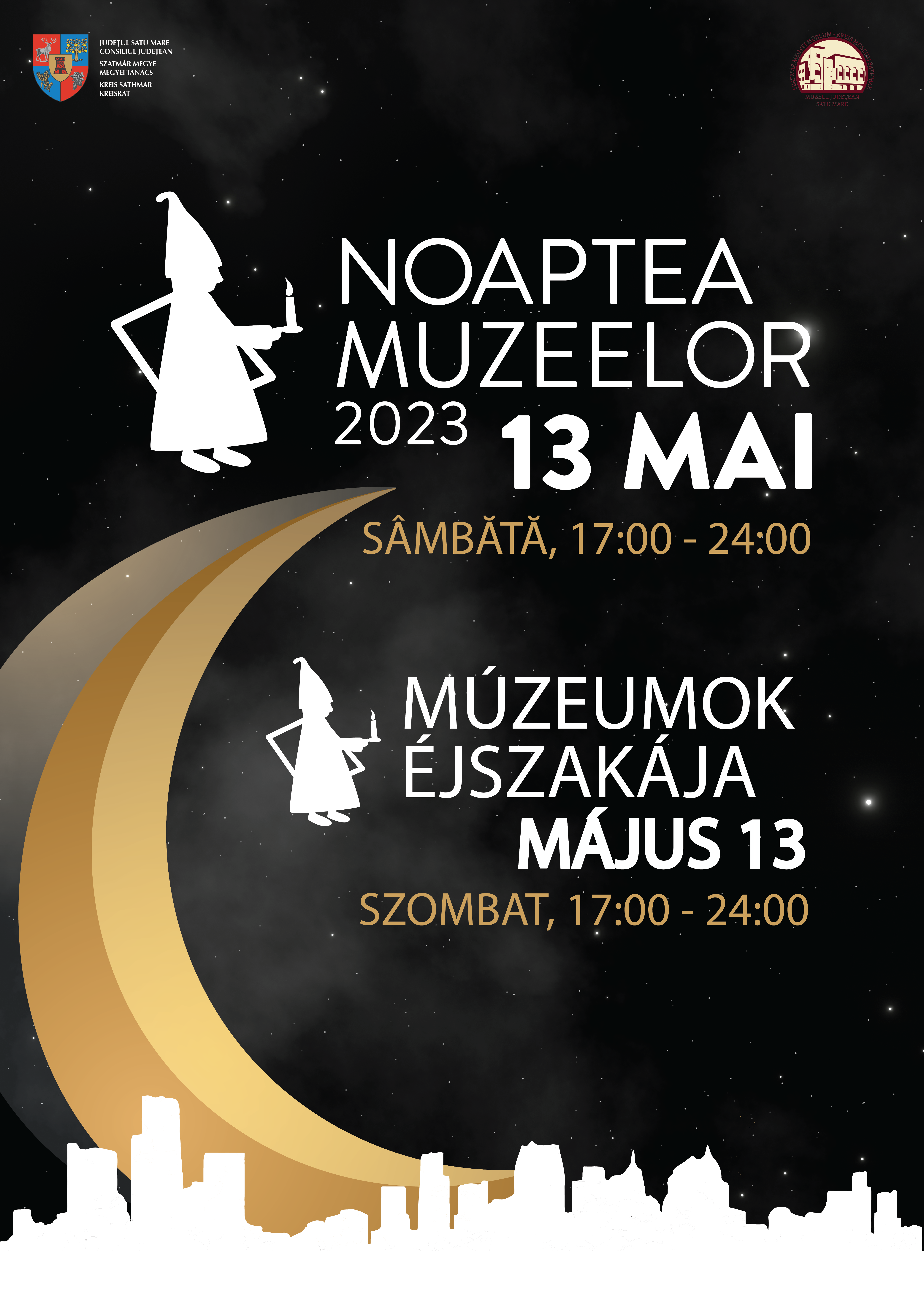 Noaptea muzeelor - Muzeul Județean Satu Mare,  13 mai 2023, program 17.00 – 24.00