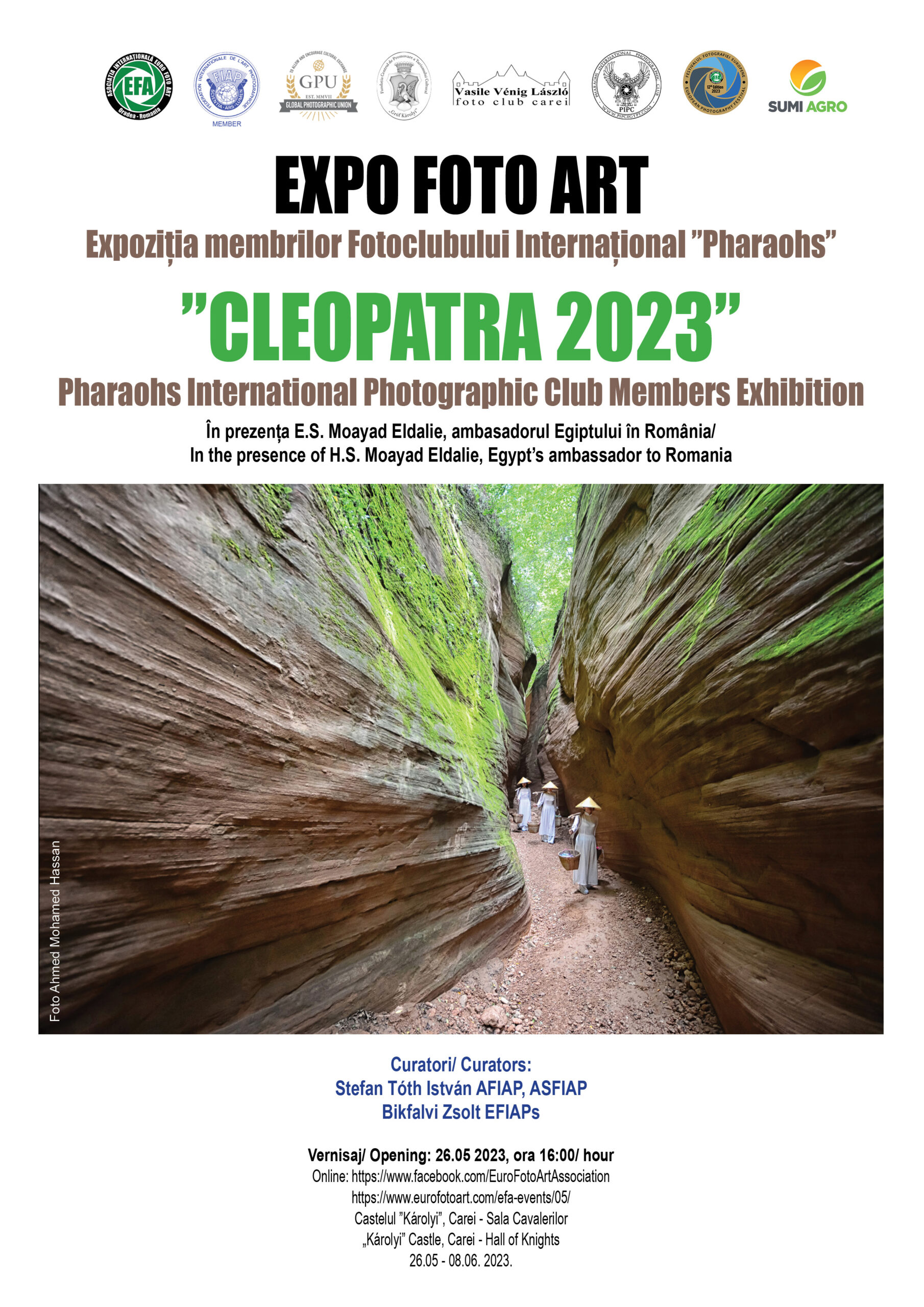 Expoziției de fotografie „Cleopatra 2023 ”- Castelul Károlyi din Carei